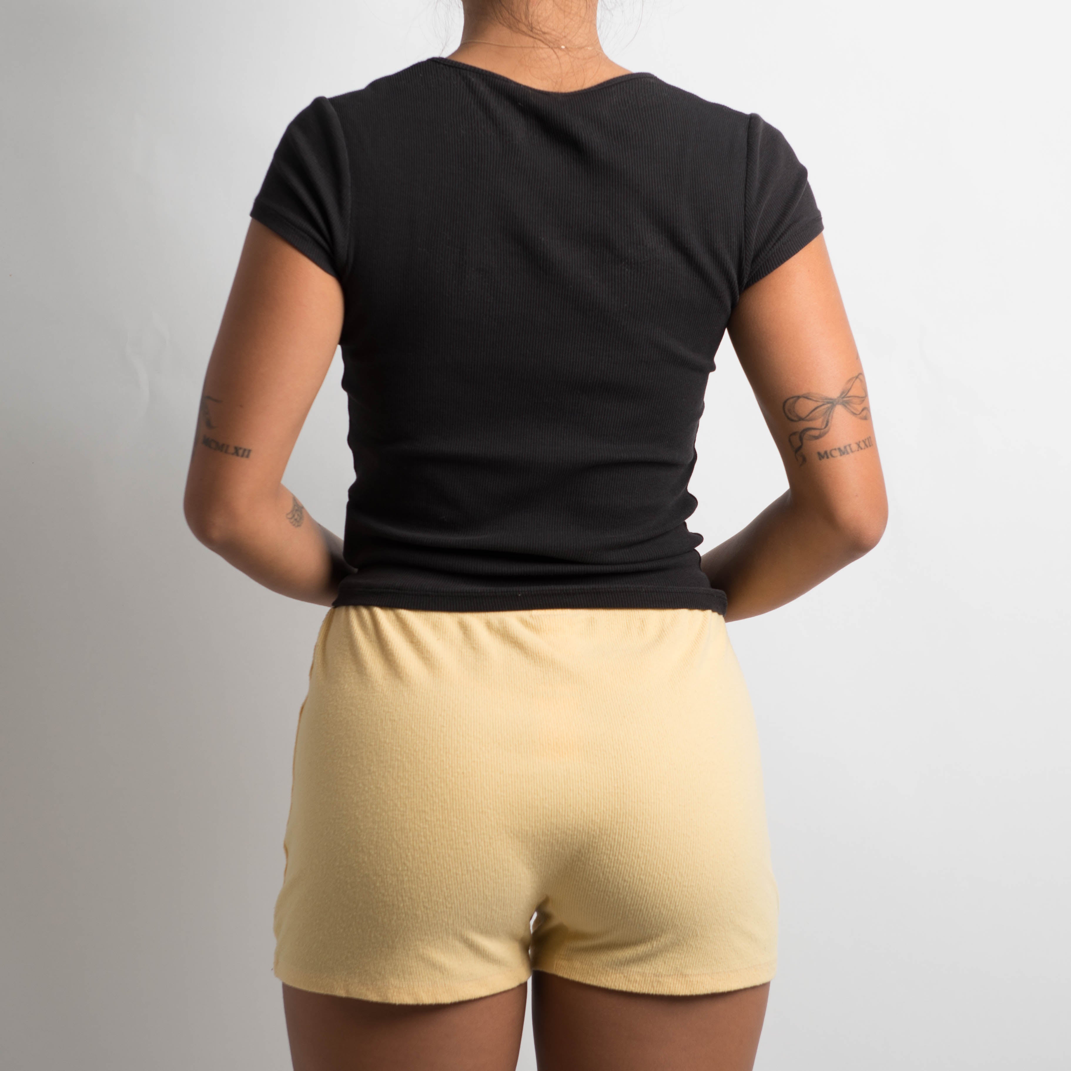 YELLOW MINI SHORTS