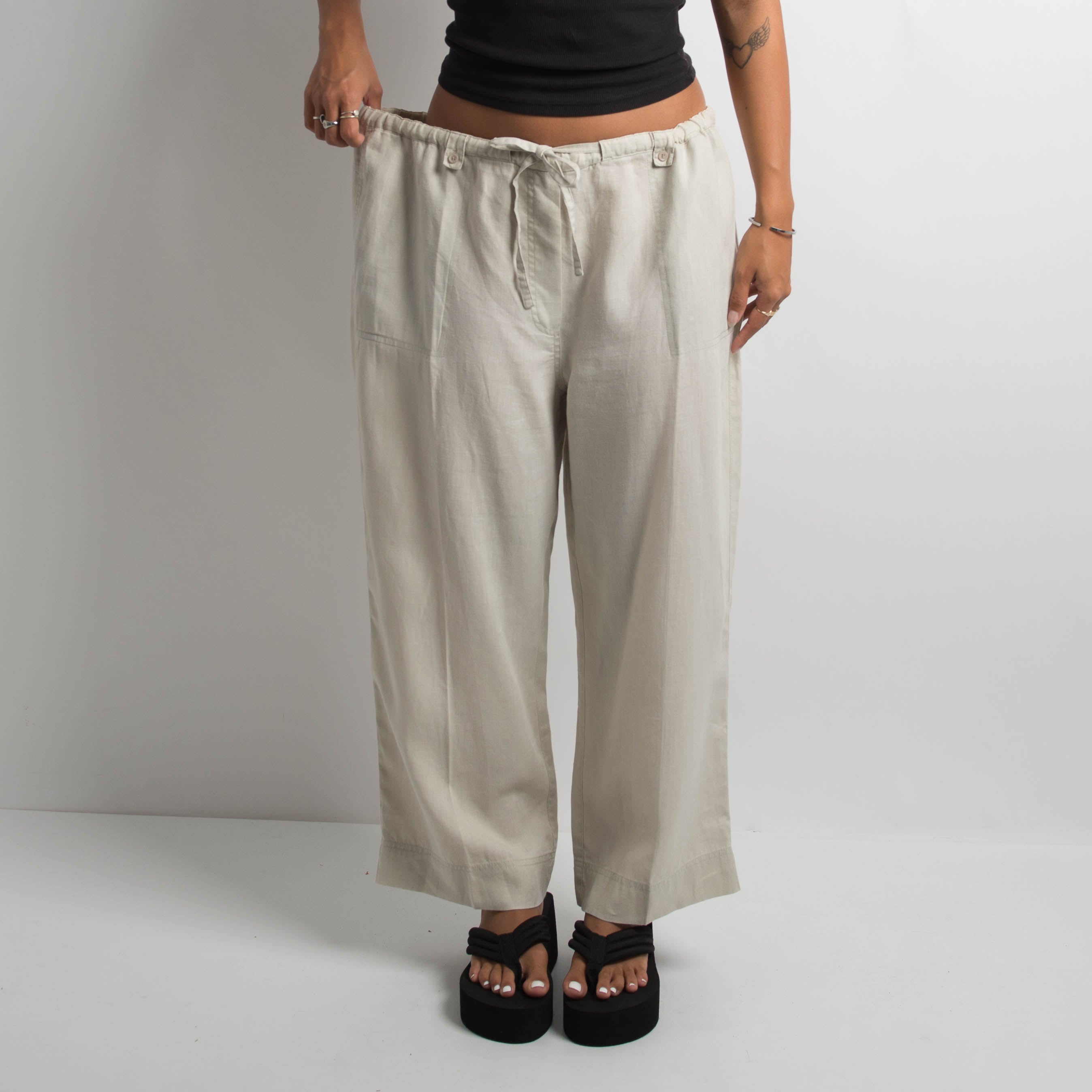 CREAM LINEN PANTS