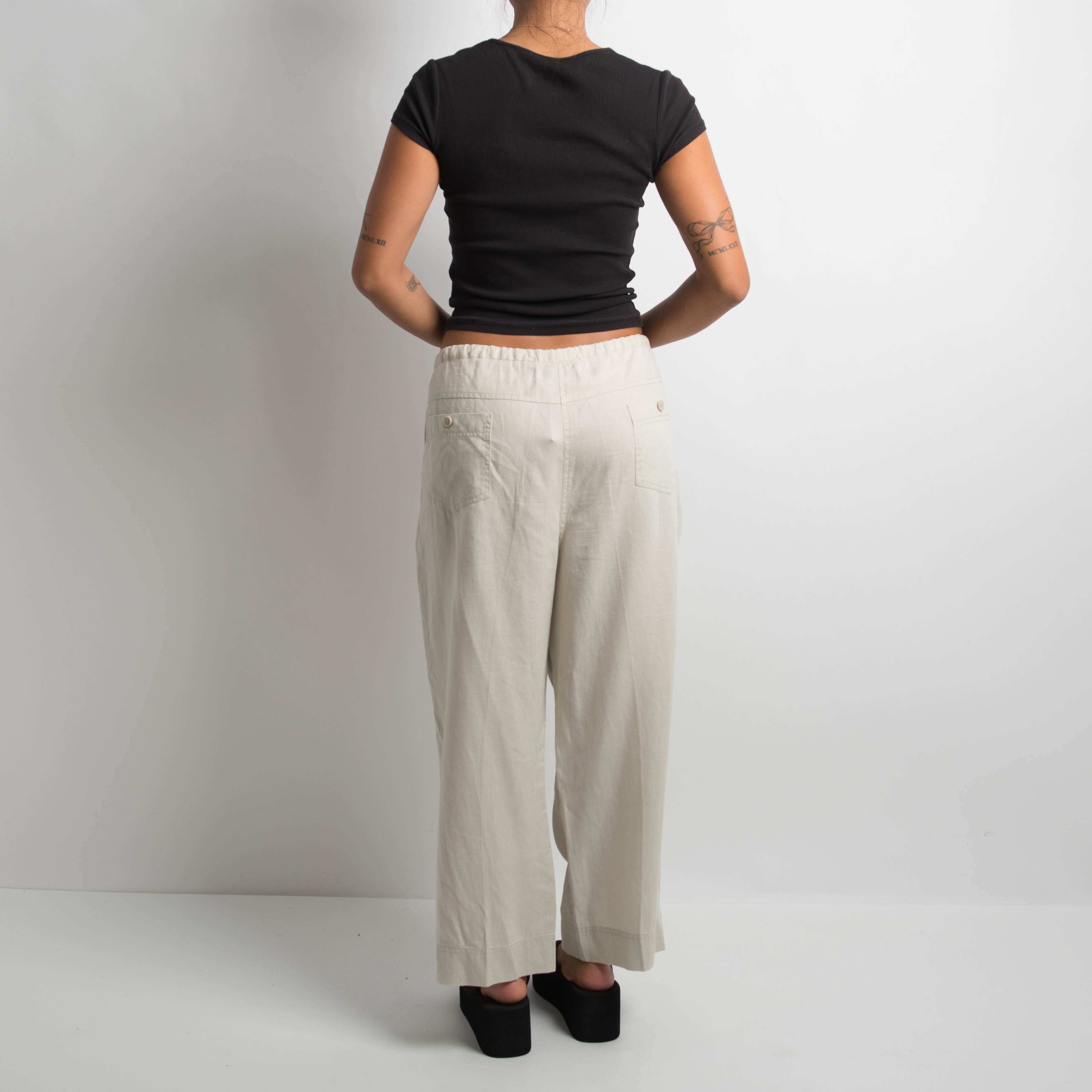 CREAM LINEN PANTS