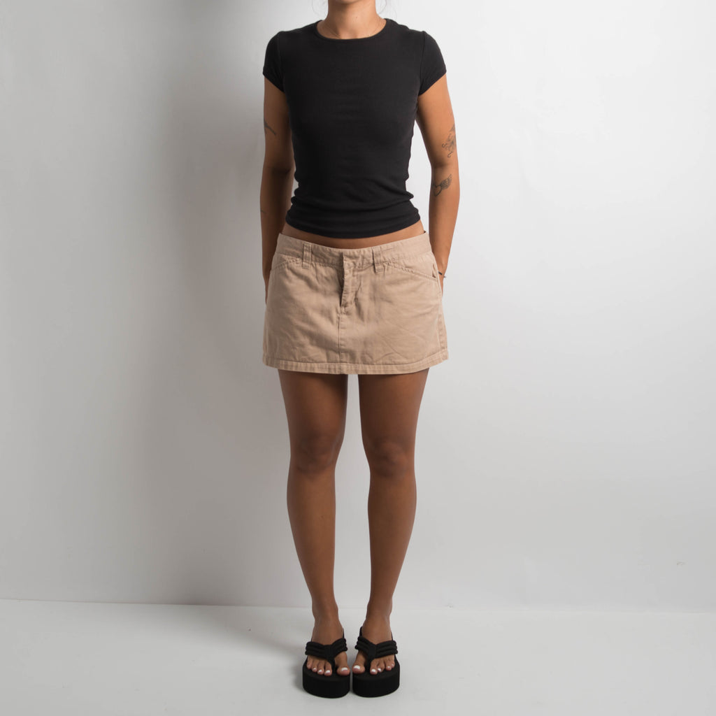 BEIGE MINI SKIRT