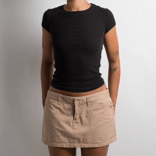 BEIGE MINI SKIRT