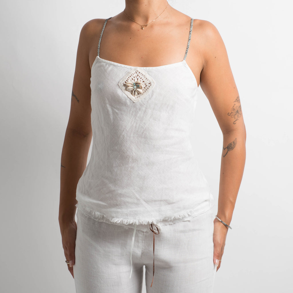 WHITE LINEN 2 PIECE SET