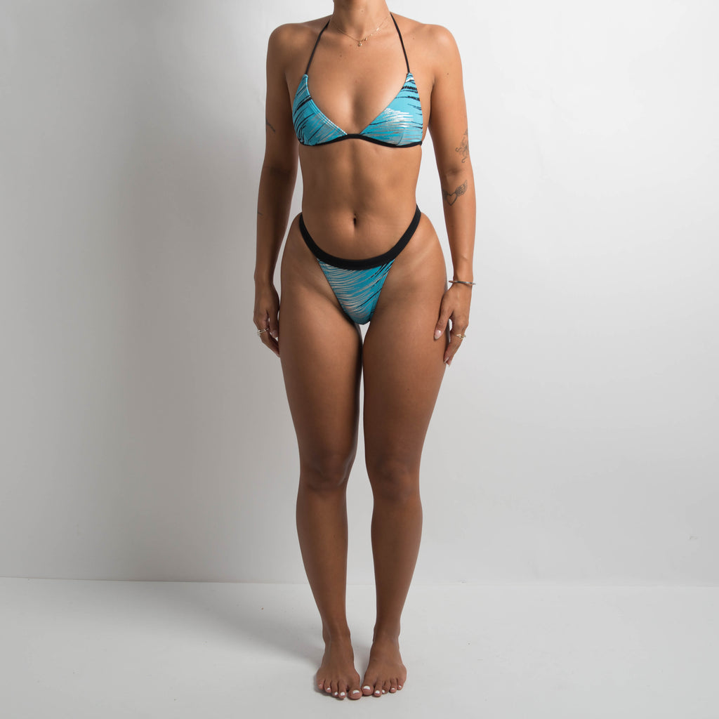 BLUE STRING BIKINI SET