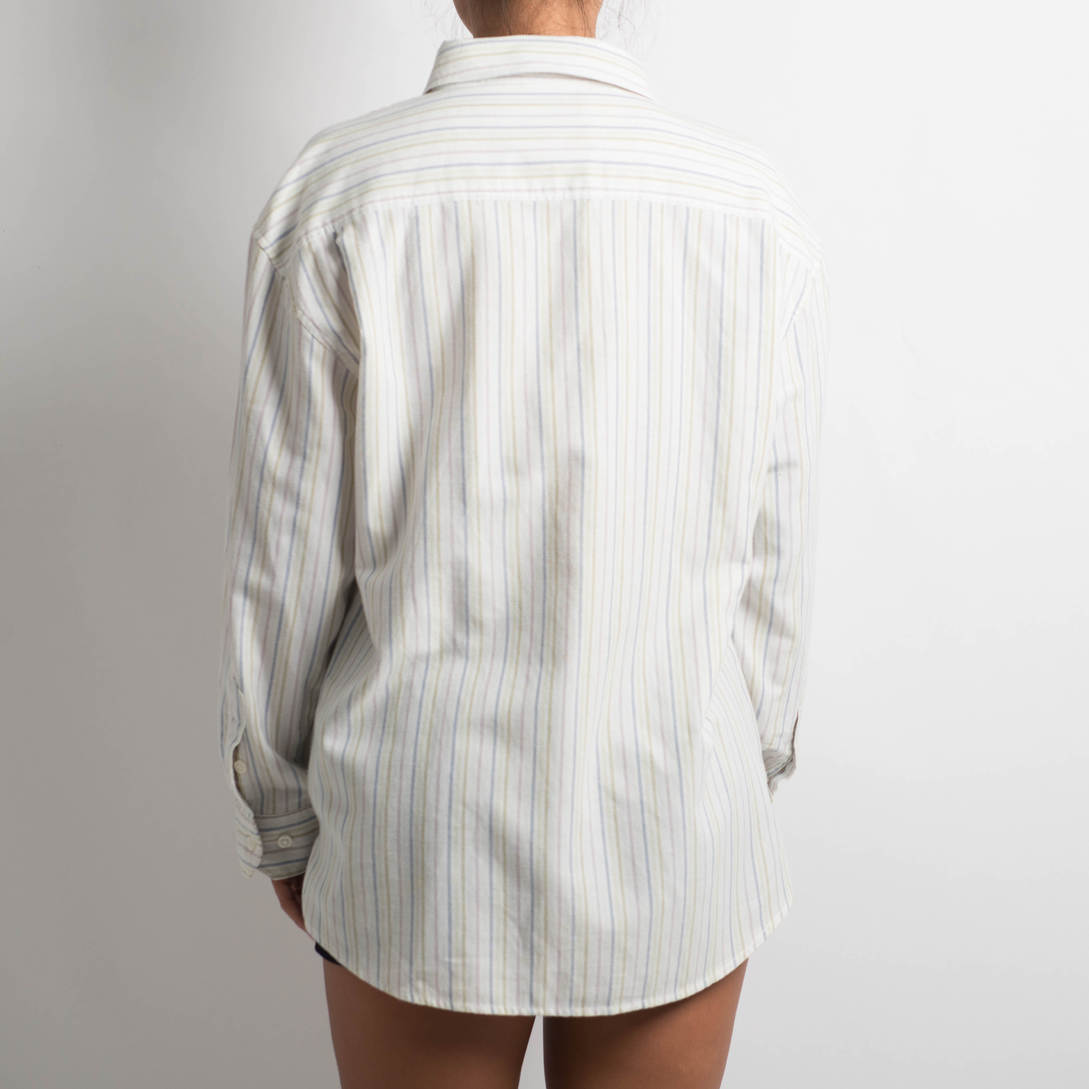 WHITE PINSTRIPE BLOUSE