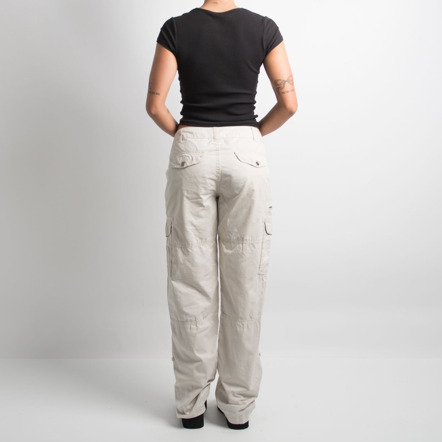 CREAM UTILITY PANTS