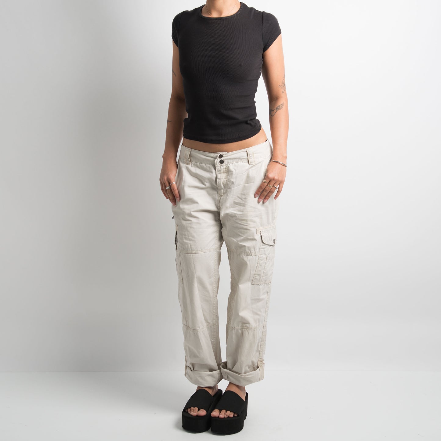 PANTALON UTILITAIRE CRÈME