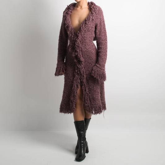 SHAGGY LONGLINE CARDIGAN