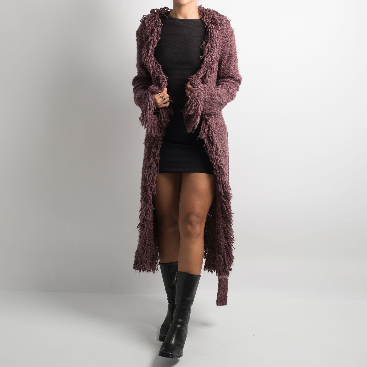 SHAGGY LONGLINE CARDIGAN