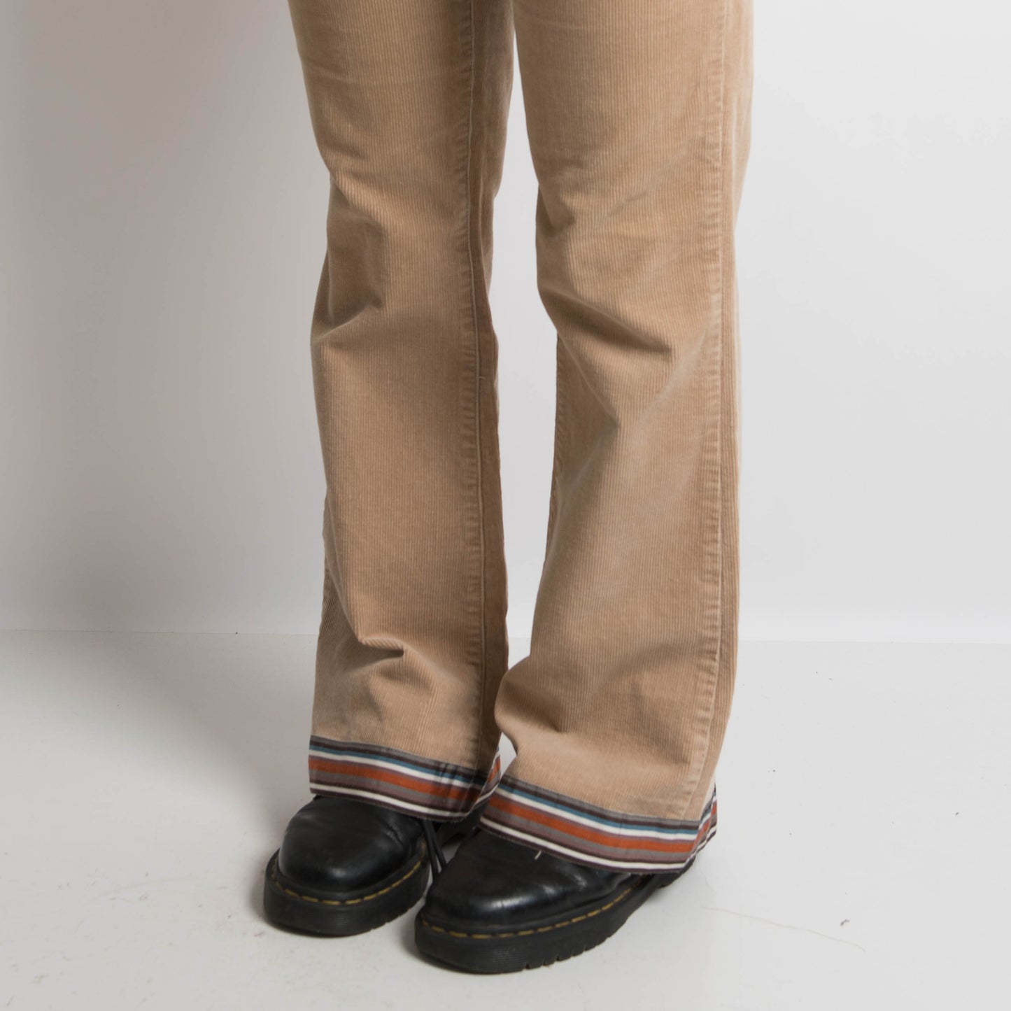 TAN CORDUROY BOOTCUT JEANS