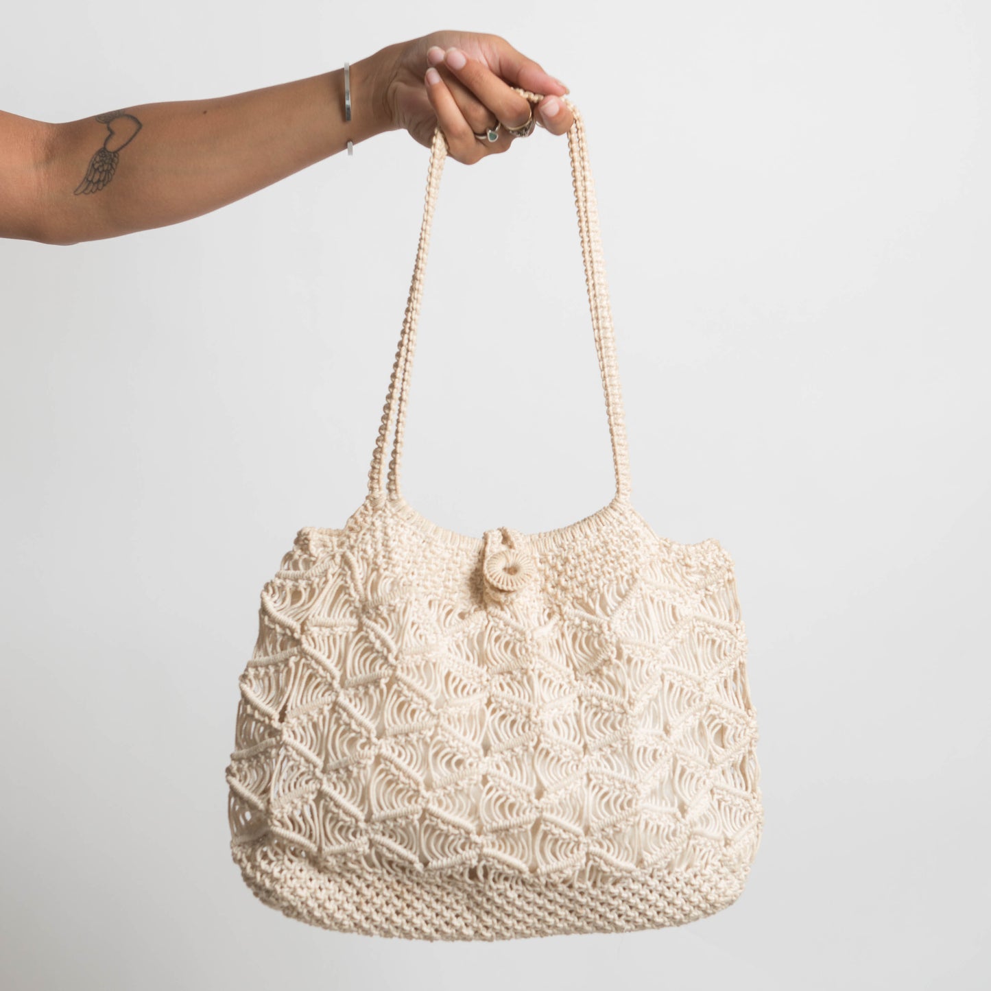 CREAM CROCHET BAG