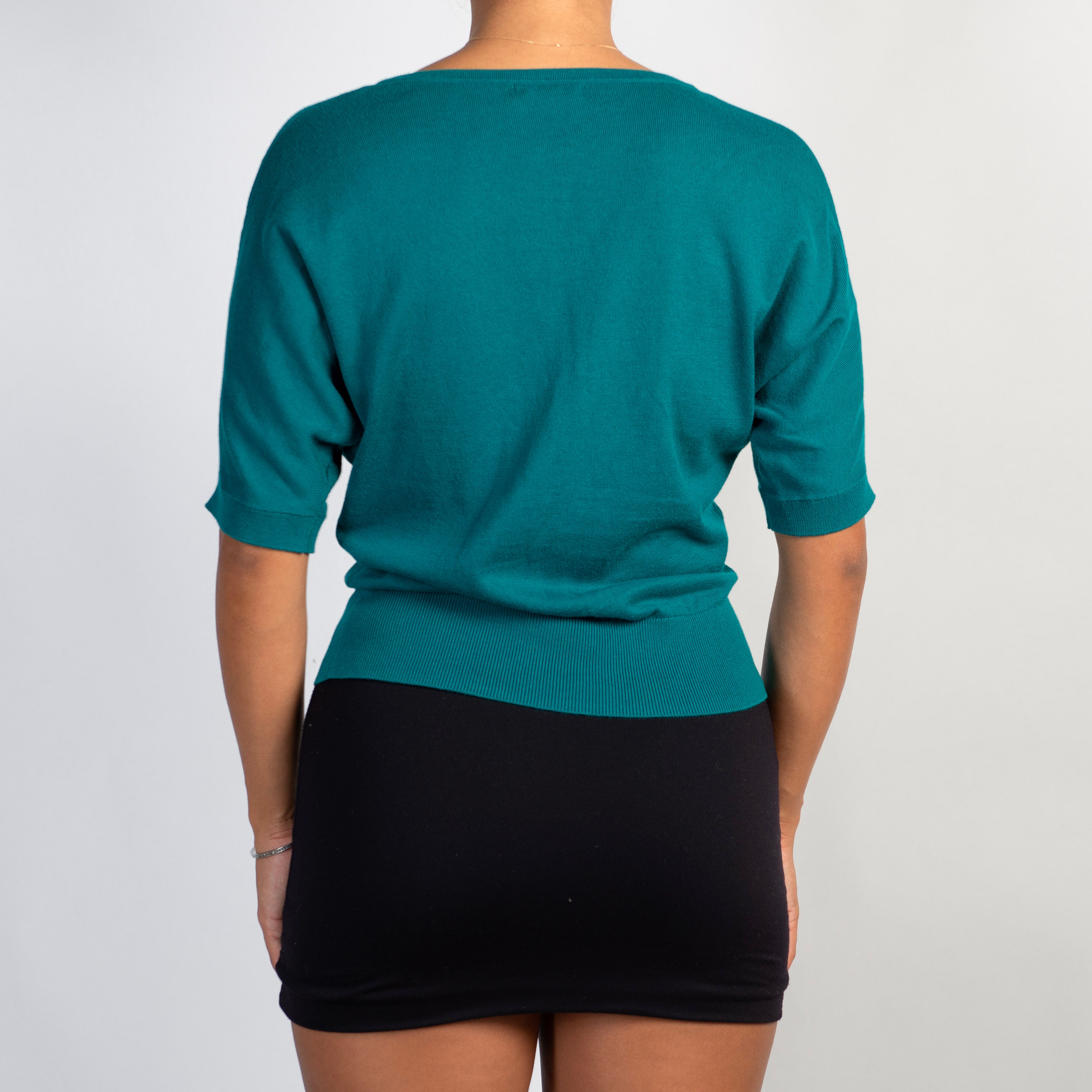 TEAL KNIT TOP