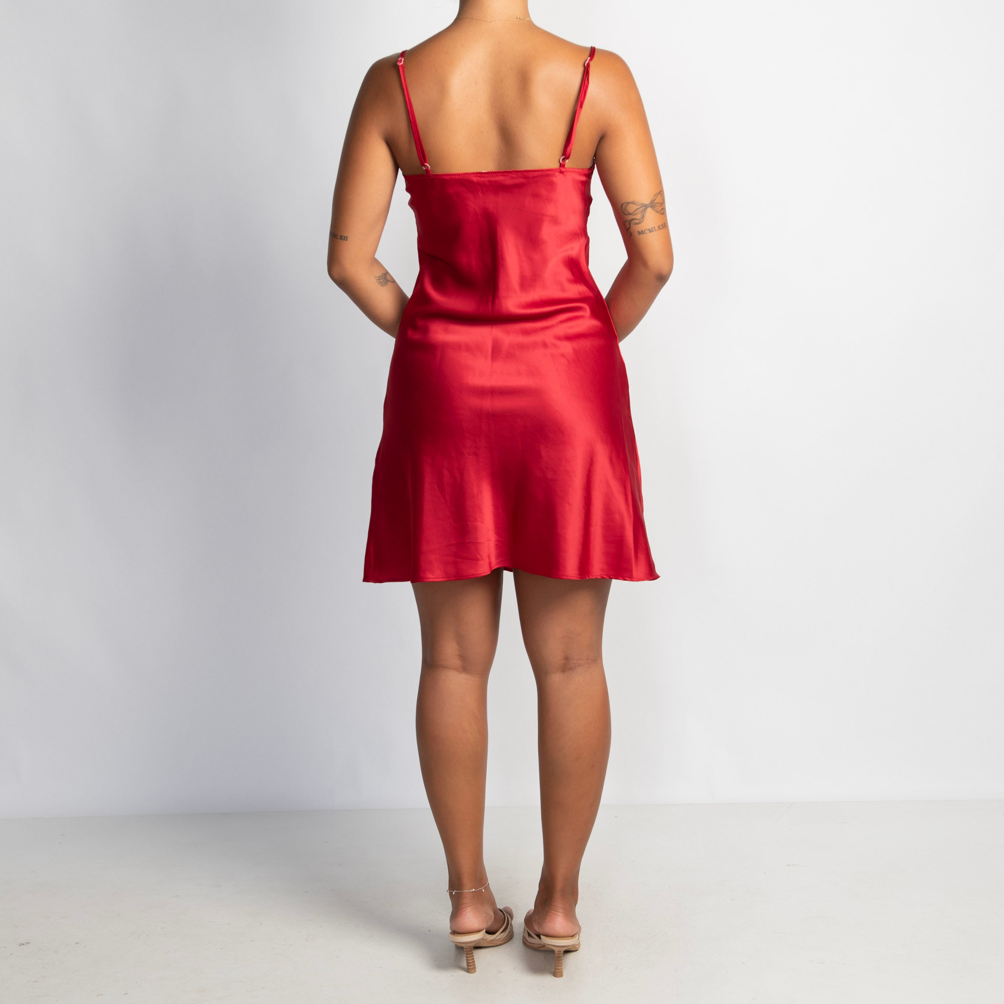RED SATIN CHEMISE