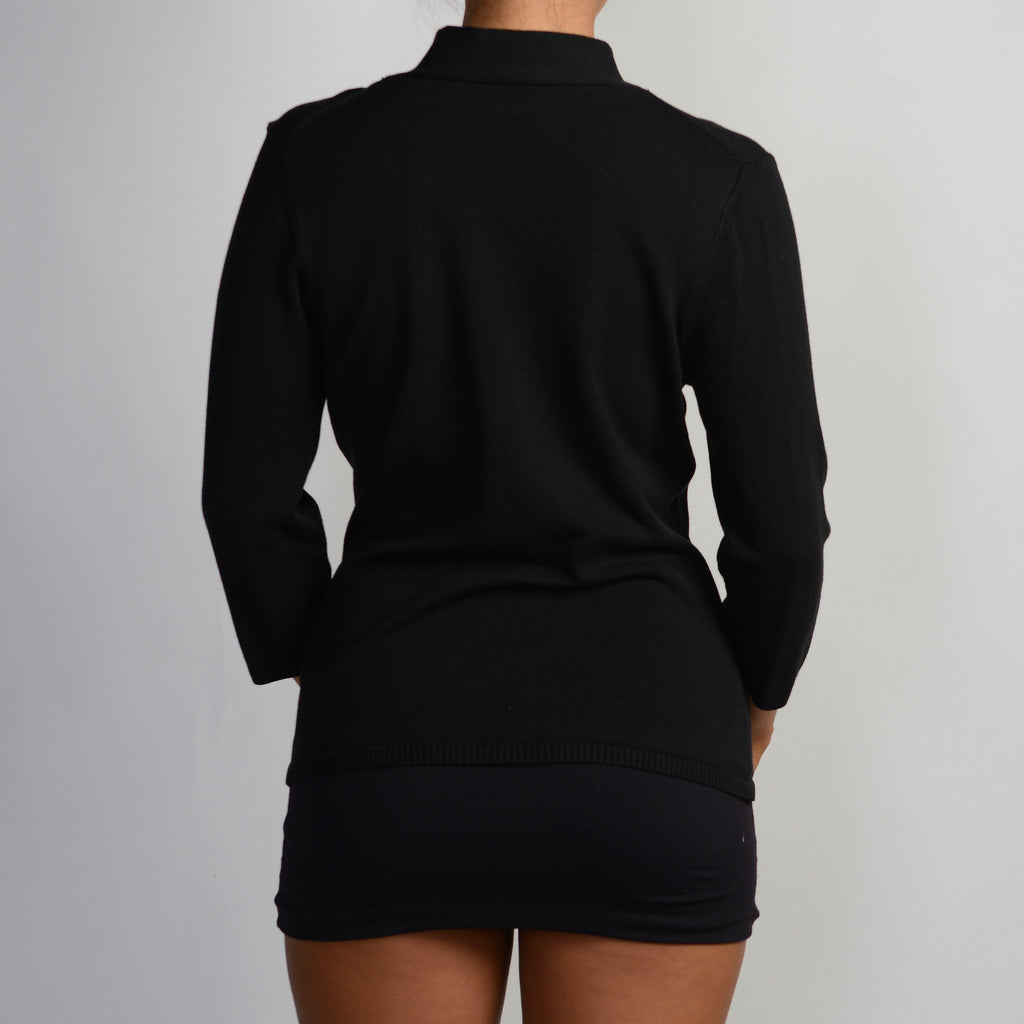 BLACK 3/4 SLEEVE TOP