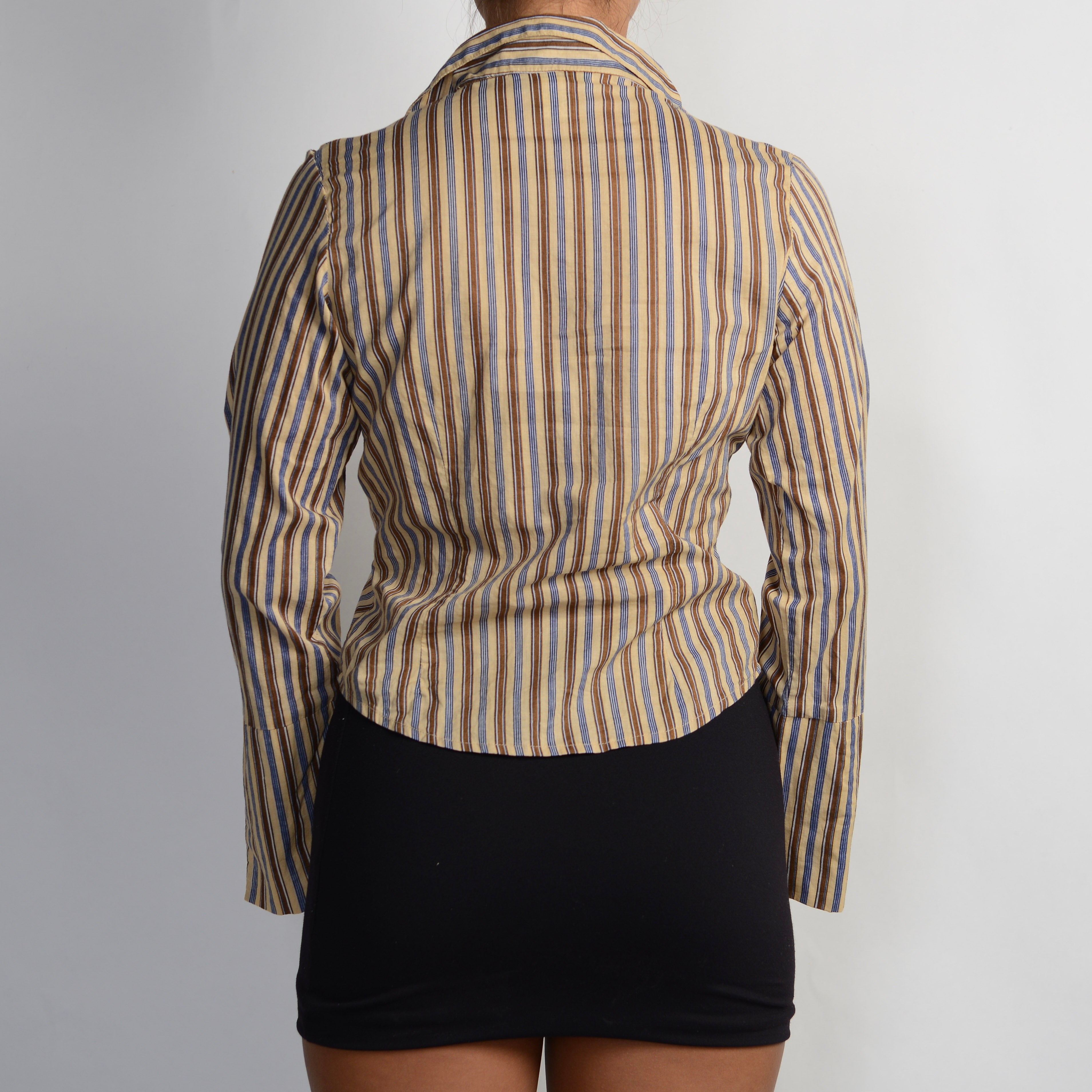 BROWN STRIPE BLOUSE