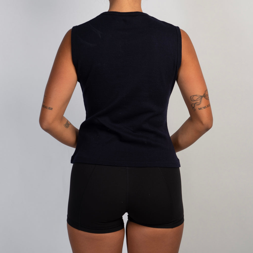 DEEP NAVY GRAPHIC TOP