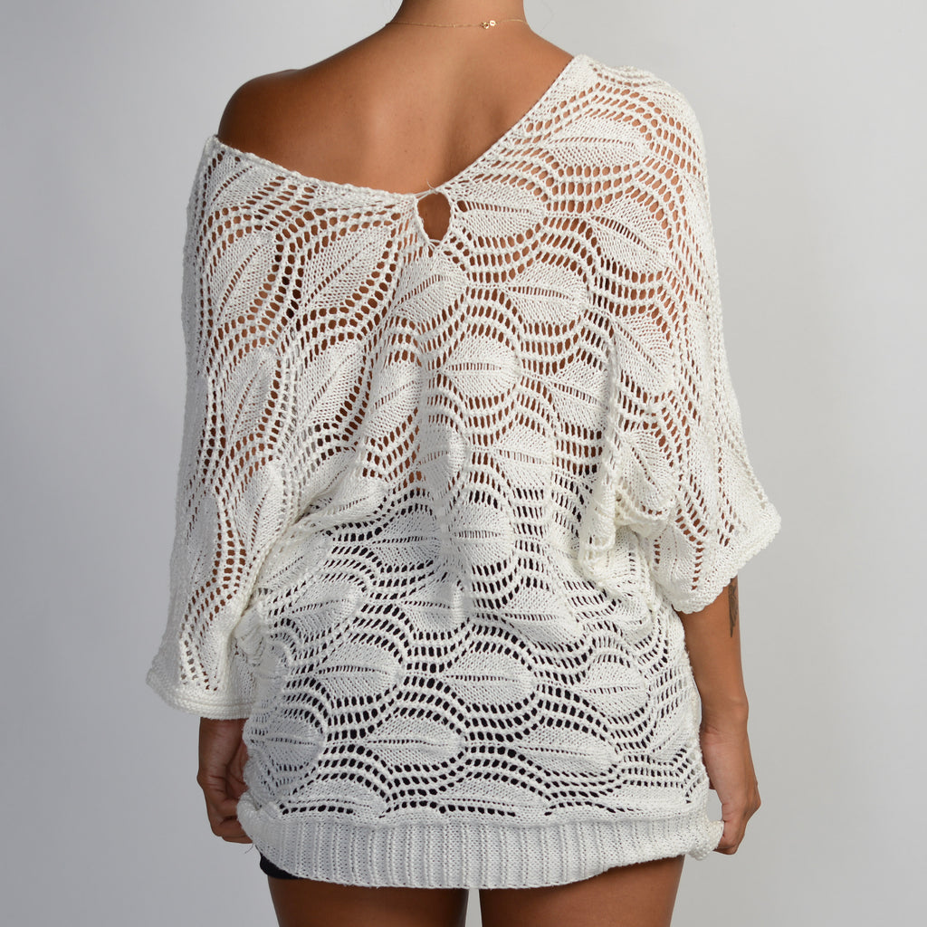 WHITE CROCHET TOP
