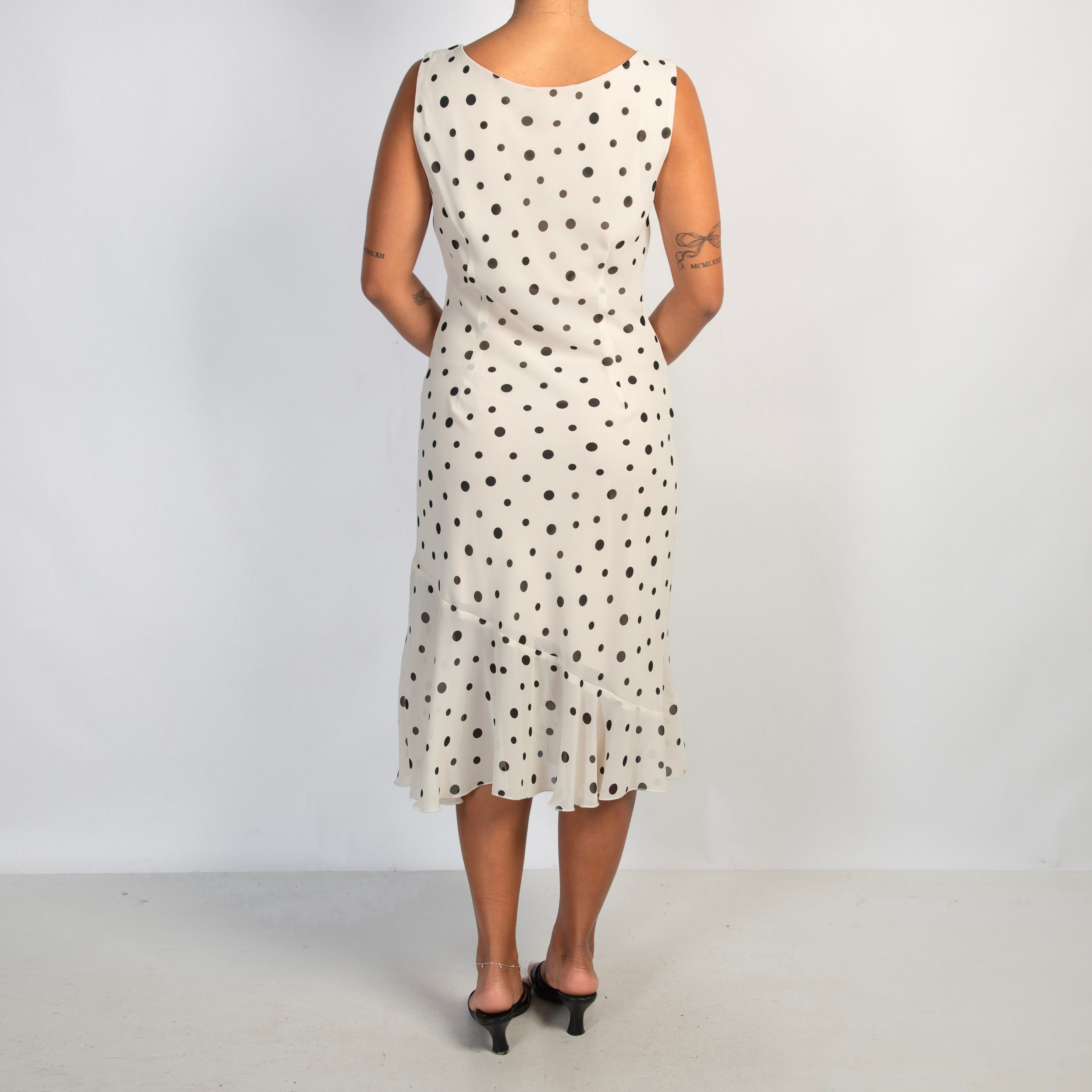 CREAM POLKA DOT DRESS