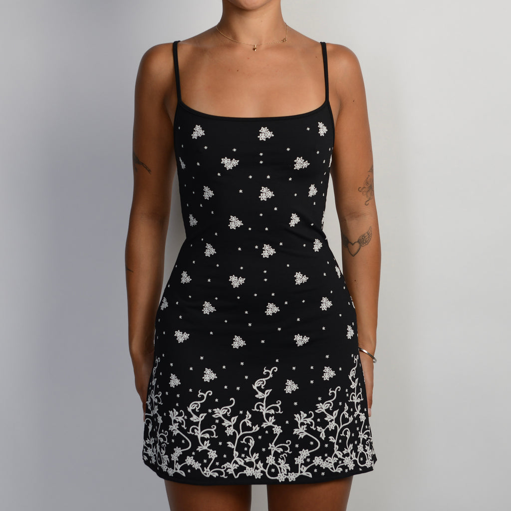 BLACK A LINE MINI DRESS