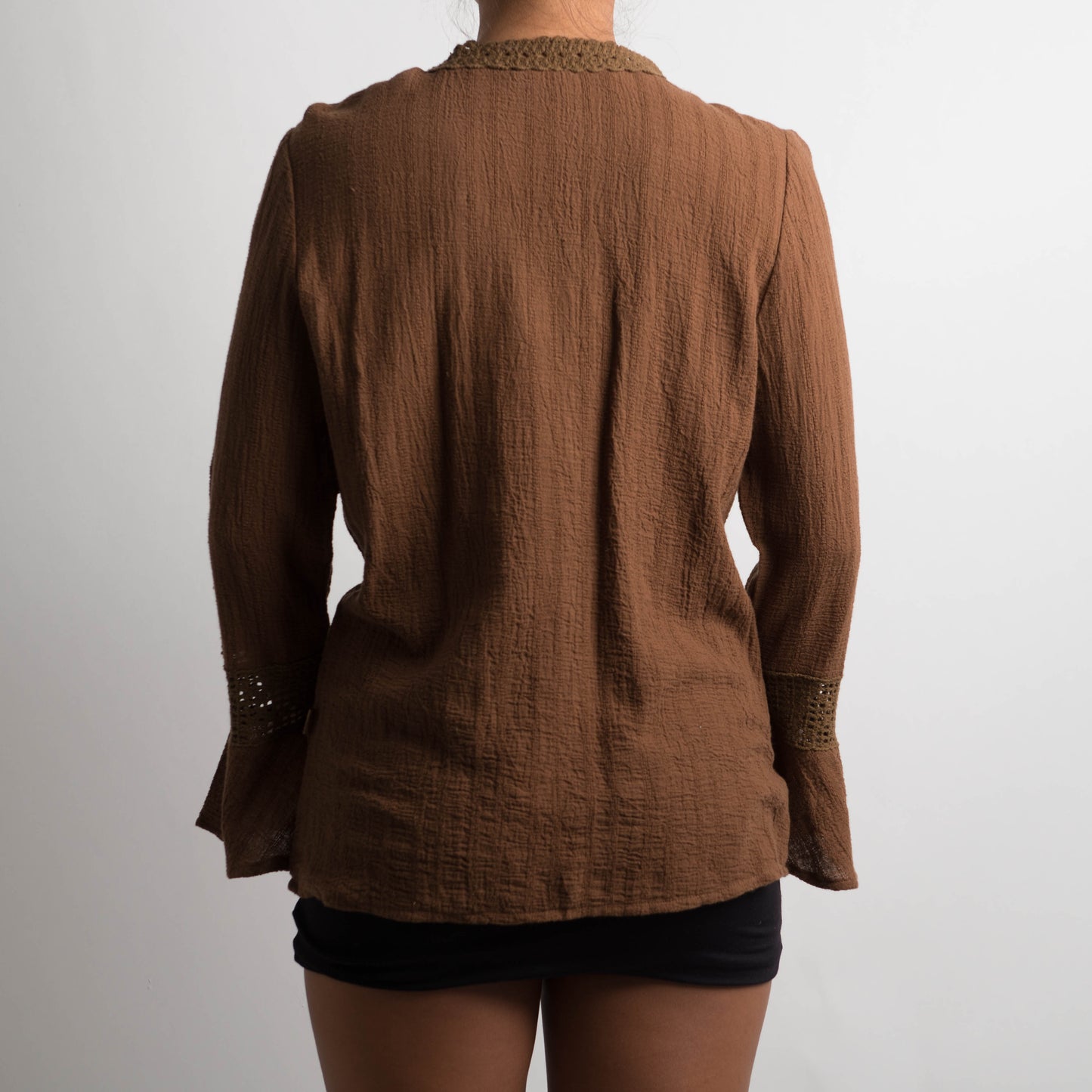 BROWN COTTON LONG SLEEVE