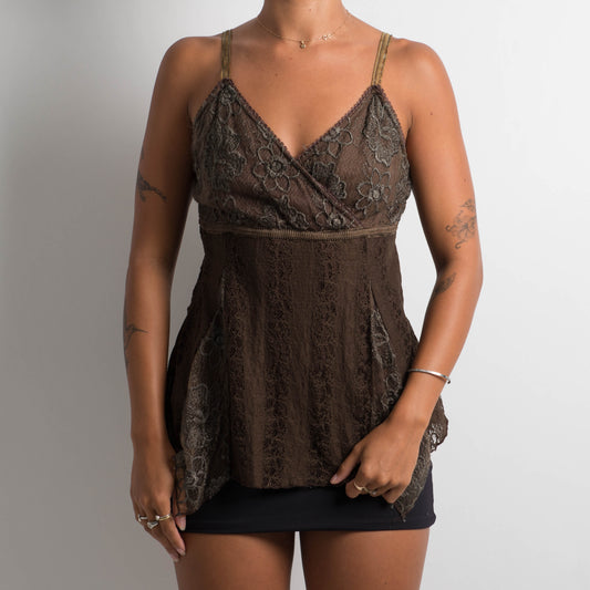 BROWN LACE CAMISOLE