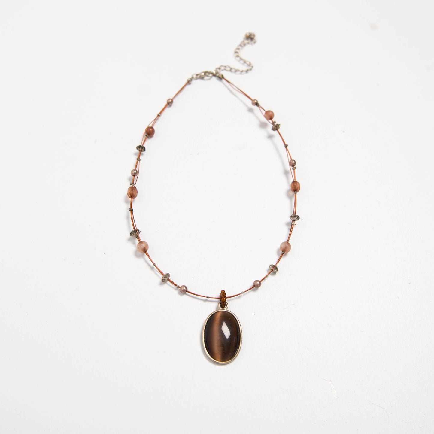 BROWN BEADED NECKLACE