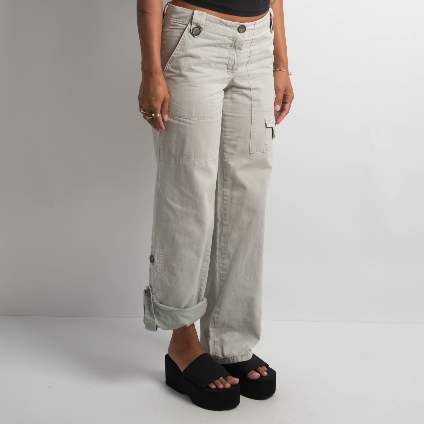 FADED BOOTCUT UTILITY PANTS