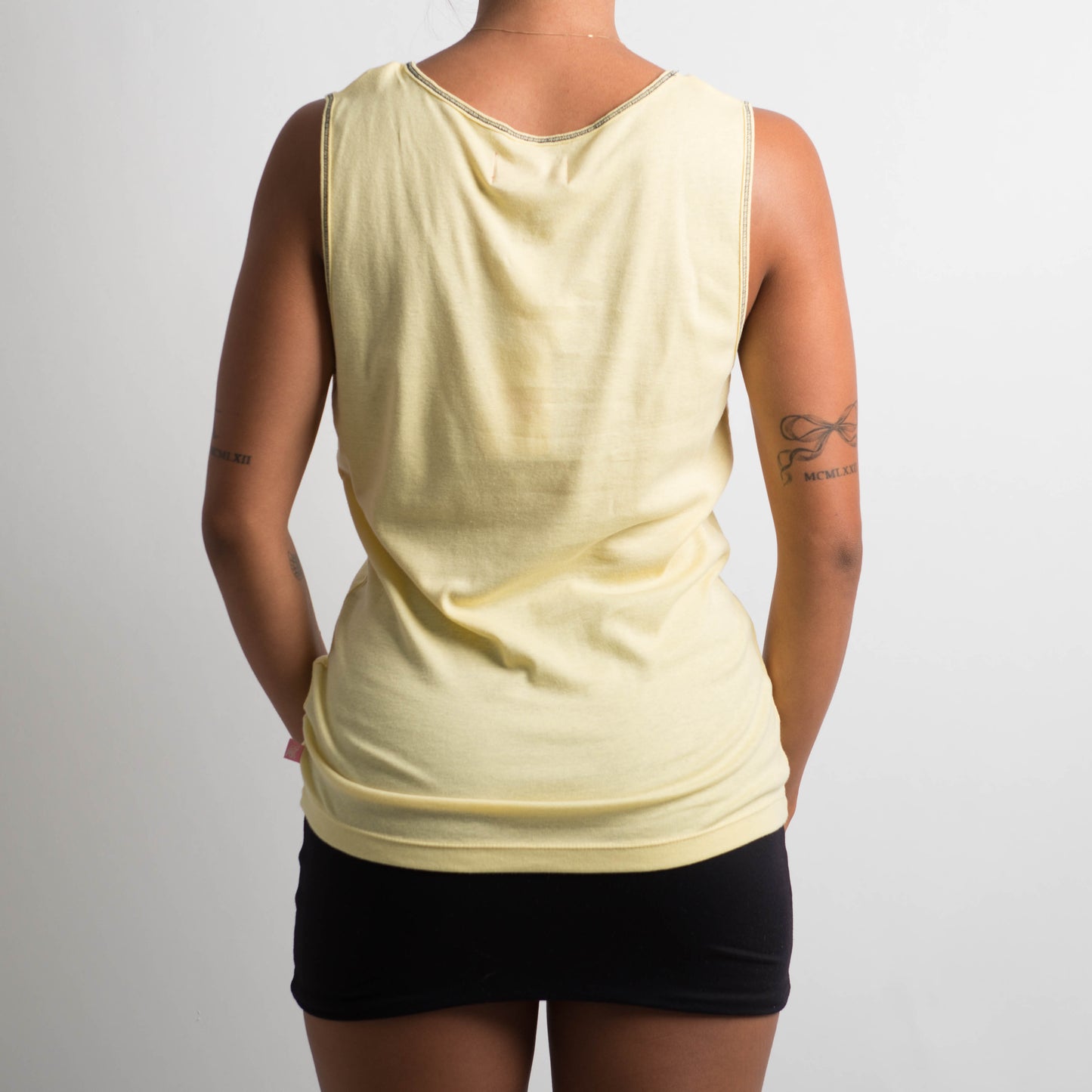 YELLOW COTTON TANK TOP