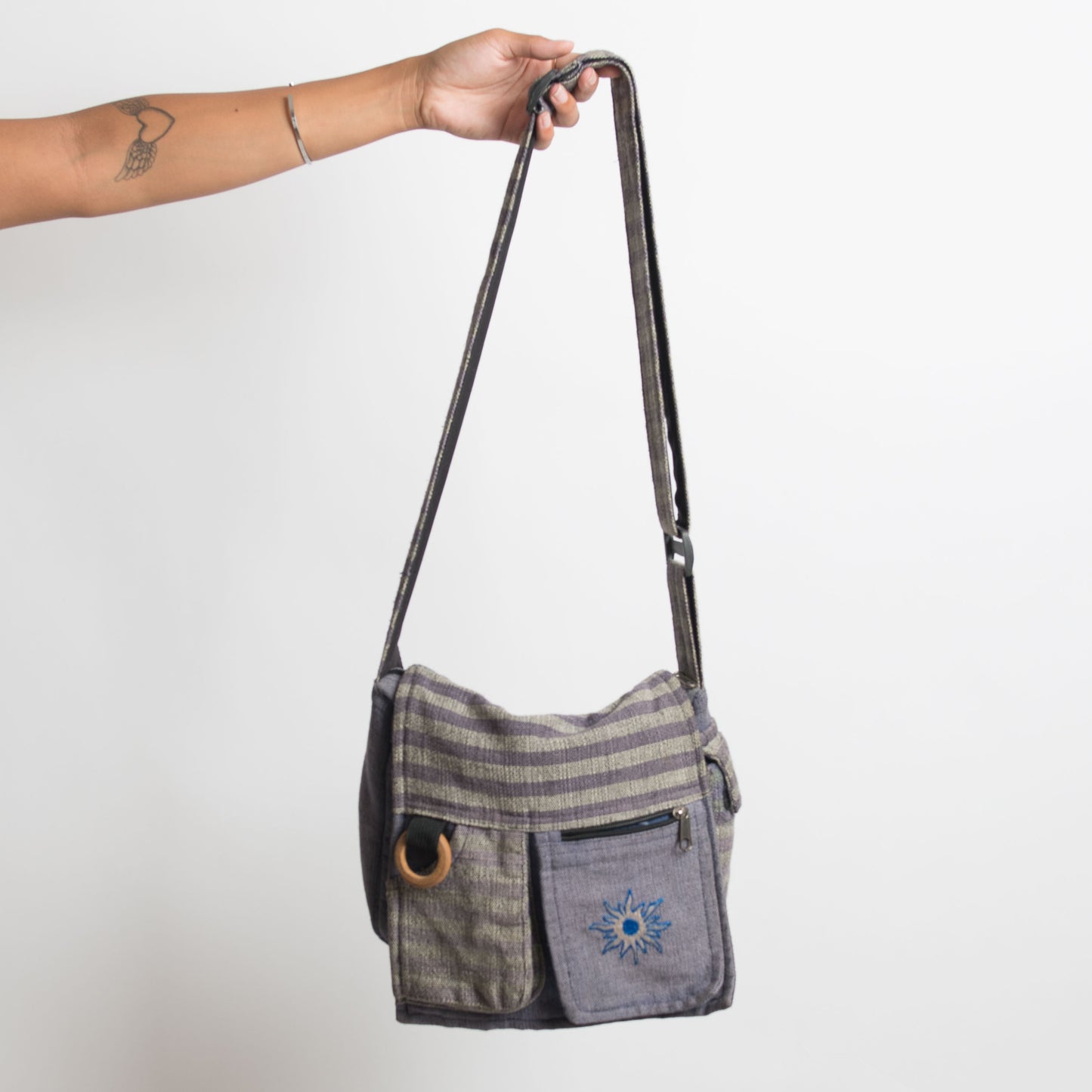 BLUE BOHO CROSSBODY BAG