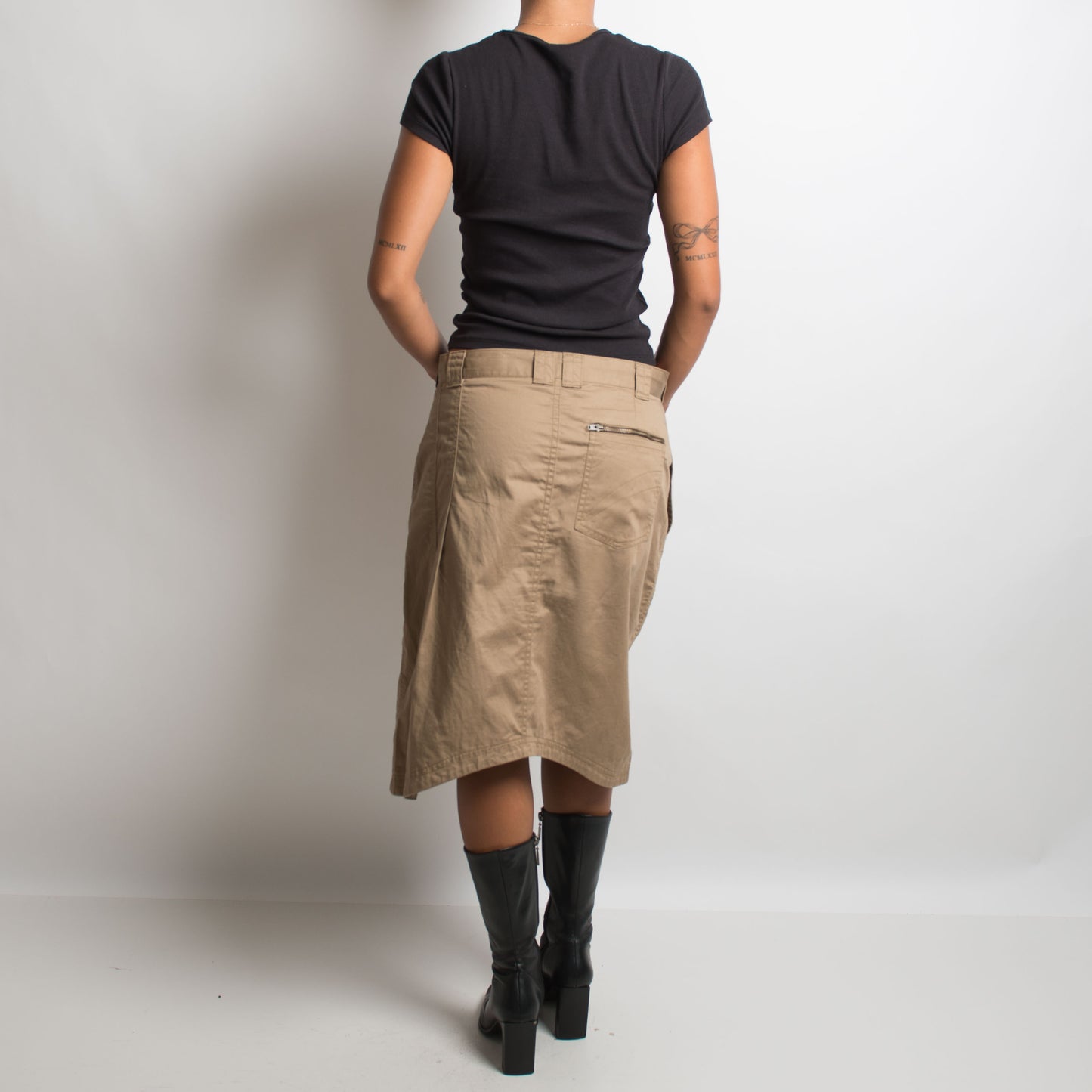 TAN UTILITY SKIRT