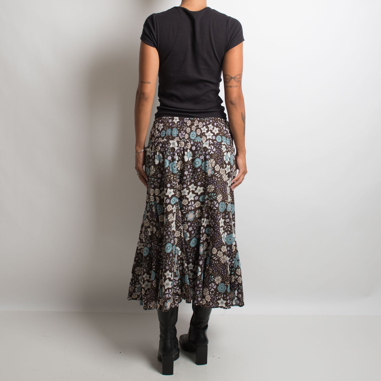 FLORAL LONGLINE SKIRT