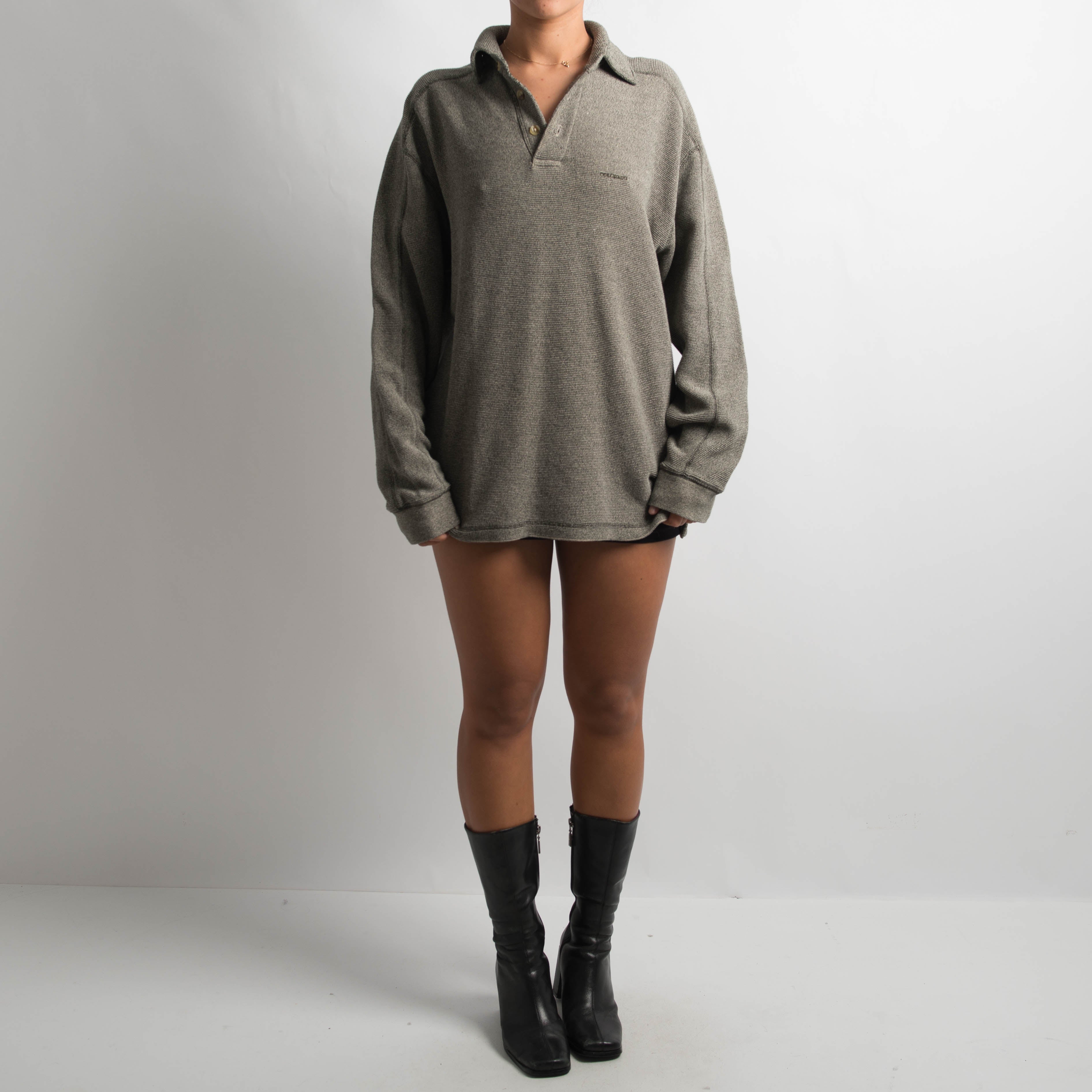 GREY MARLE LONG SLEEVE TOP