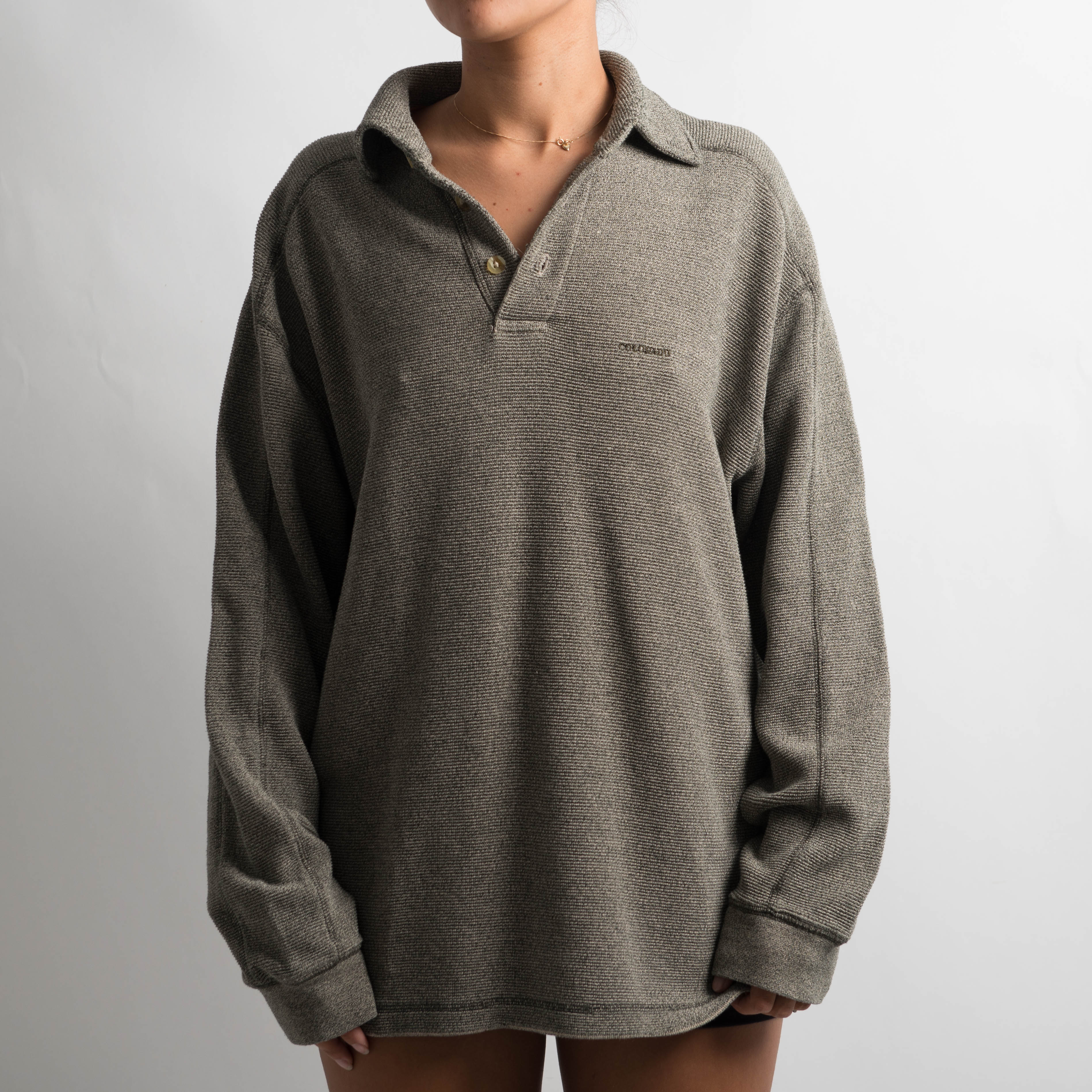 GREY MARLE LONG SLEEVE TOP