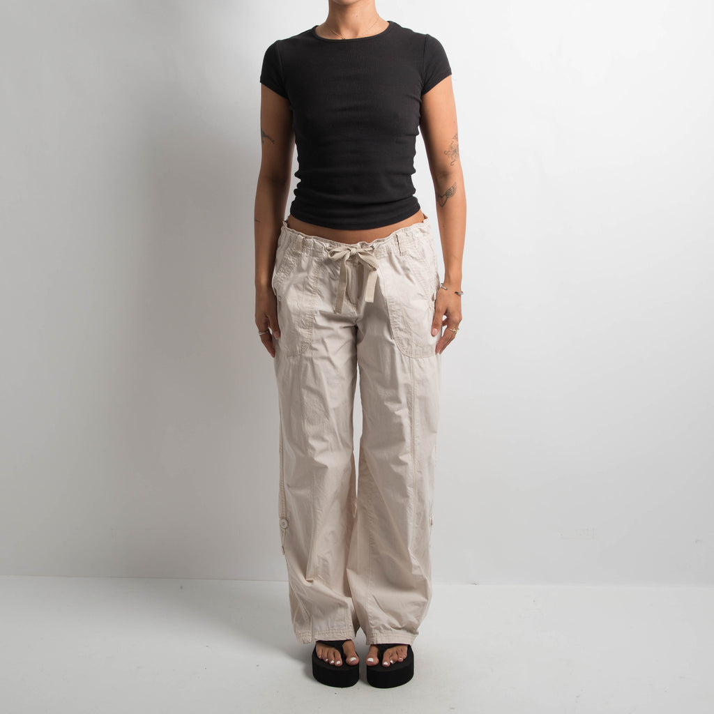 CREAM CARGO PANTS