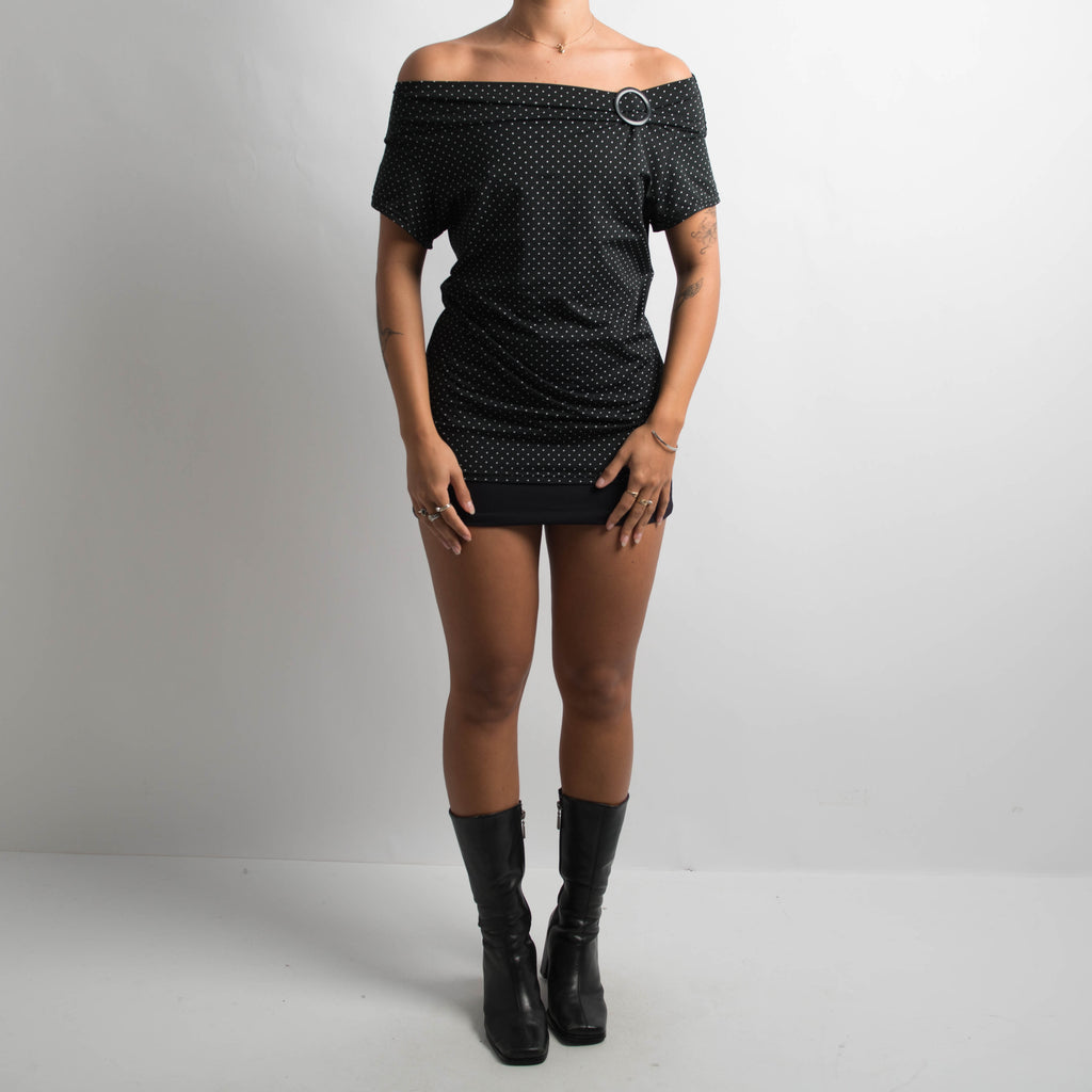 BLACK POLKA DOT TOP