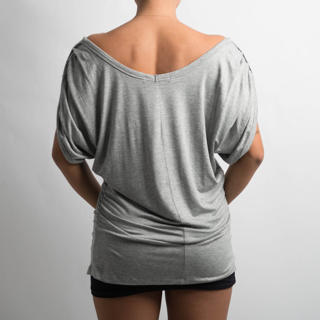 GREY STRETCH TOP