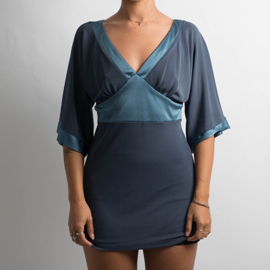 BLUE BABYDOLL TOP