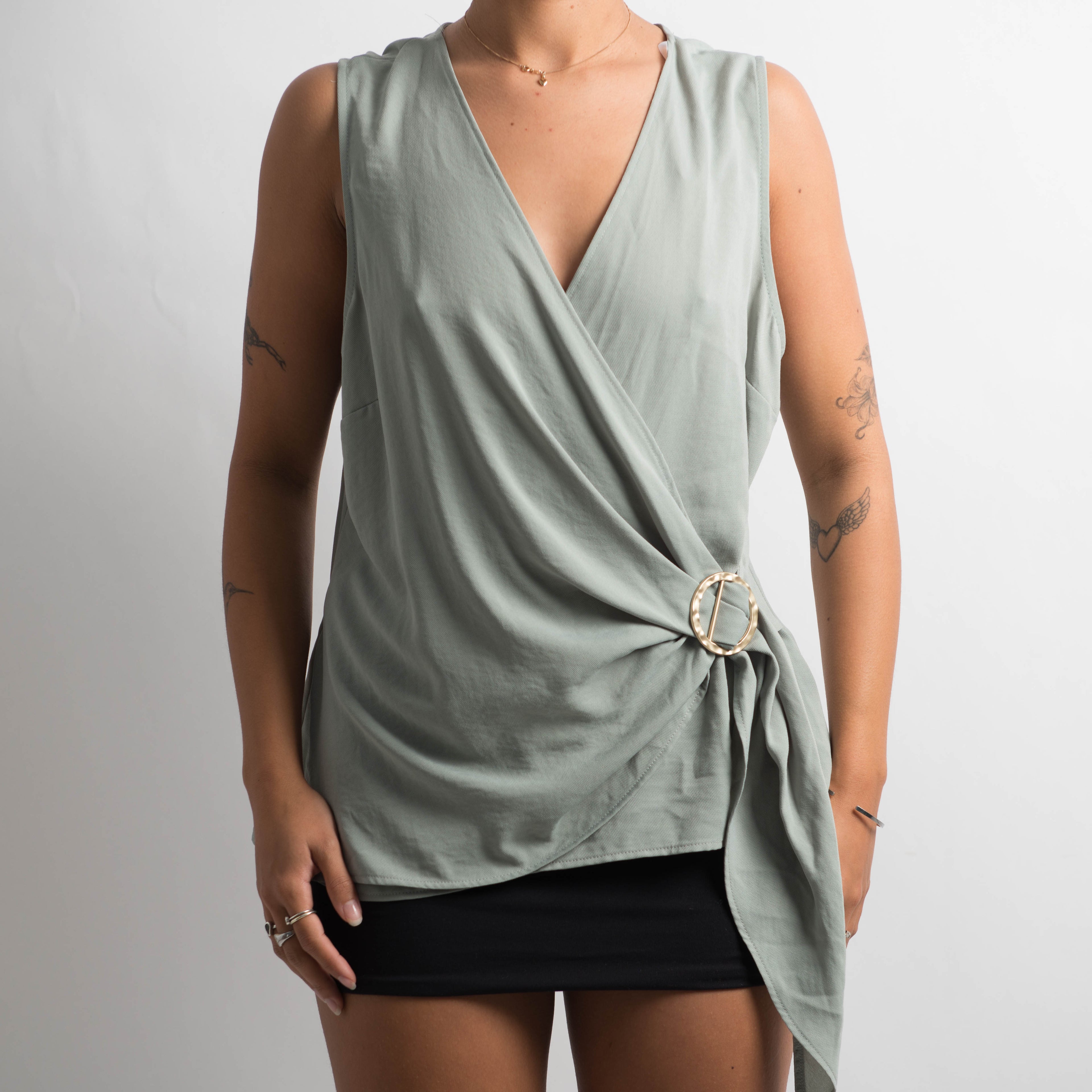 MUTED GREEN O RING TOP