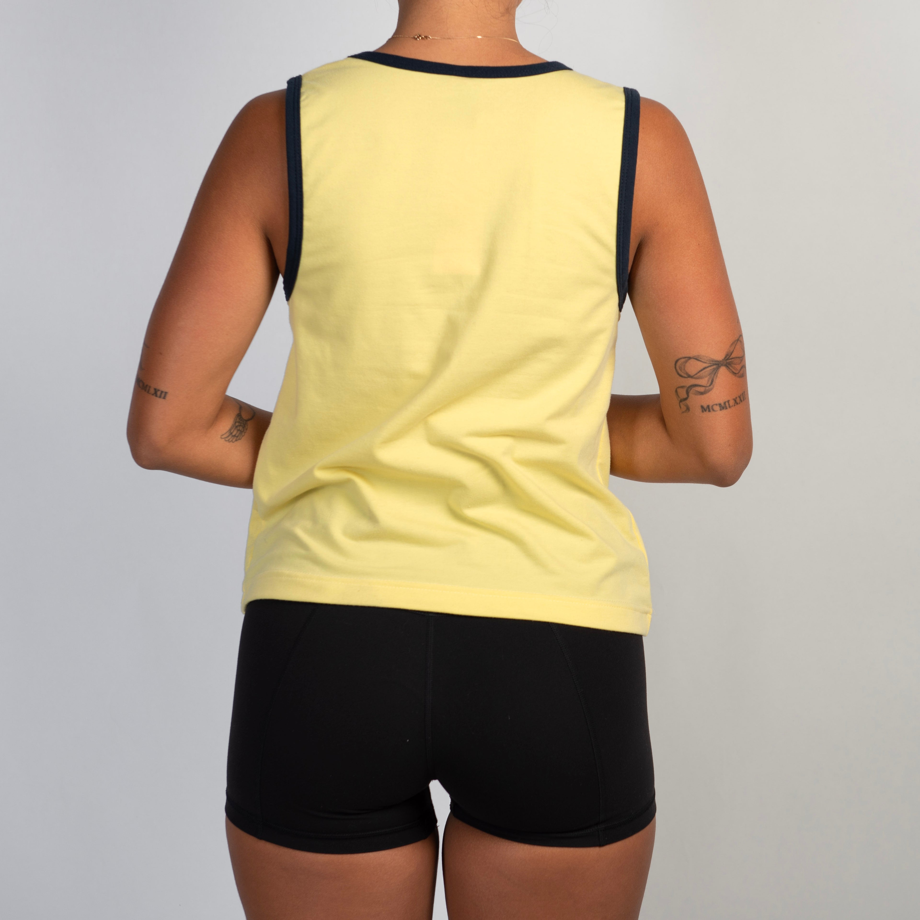 YELLOW STRETCH TANK TOP