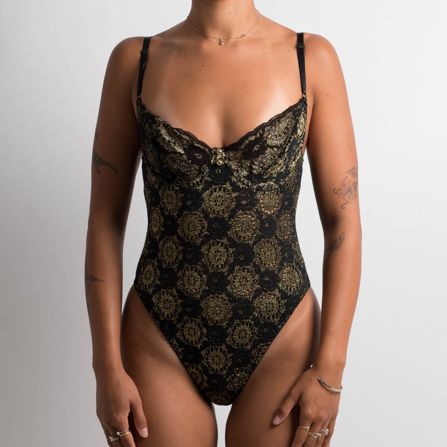 GOLD LACE BODYSUIT