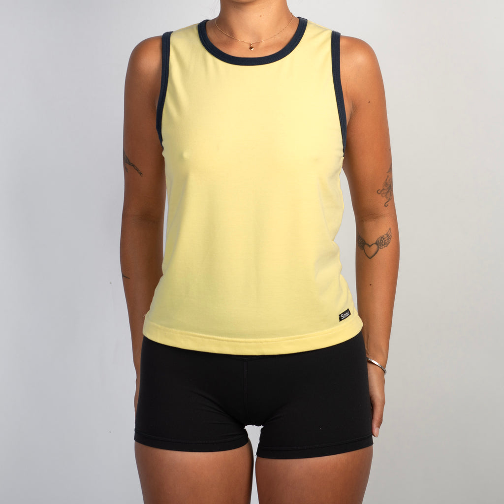 YELLOW STRETCH TANK TOP