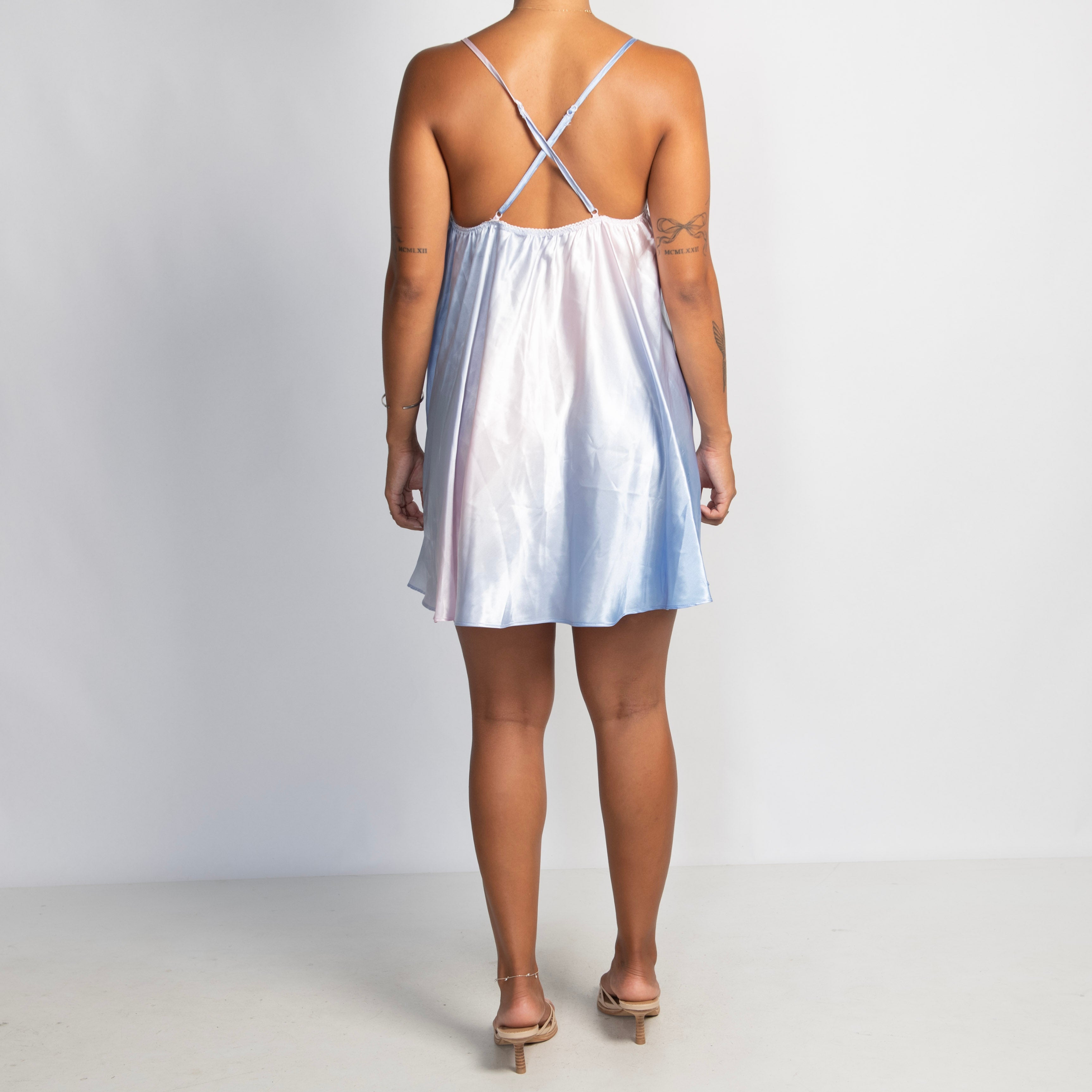 PASTEL OMBRE SATIN DRESS