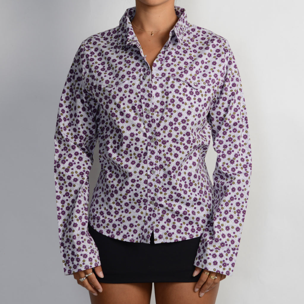 PURPLE FLORAL BLOUSE