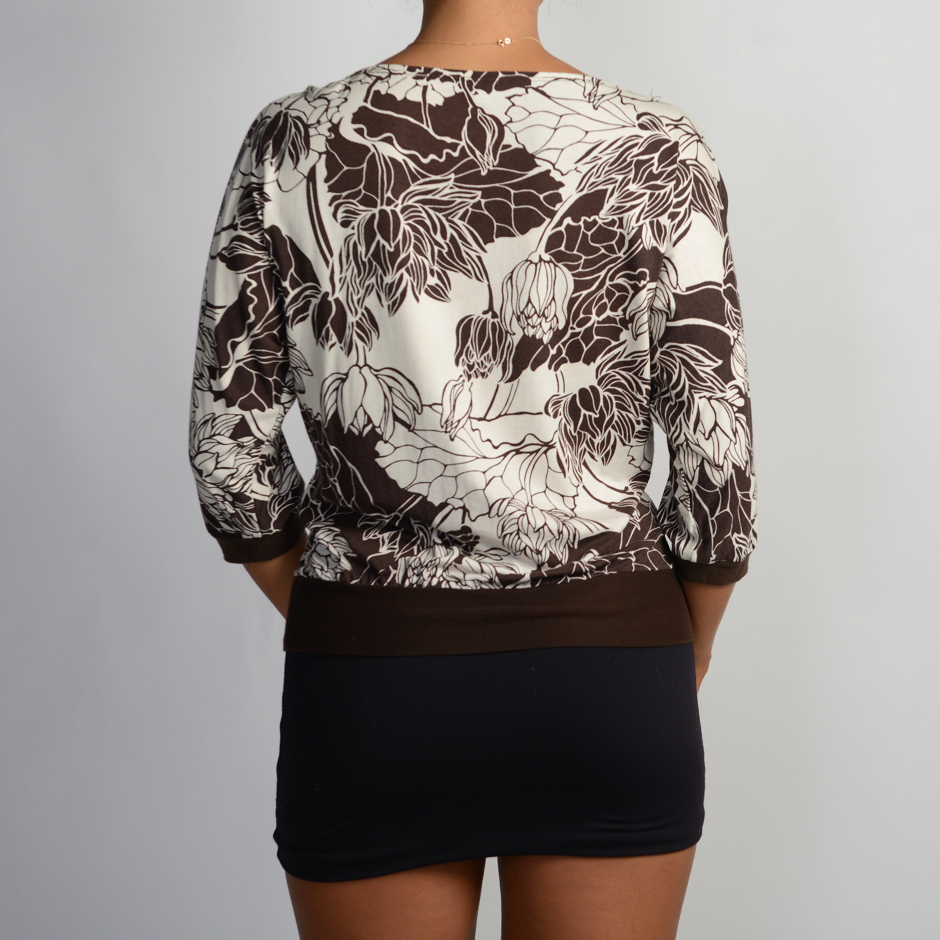 FLORAL 3/4 SLEEVE TOP