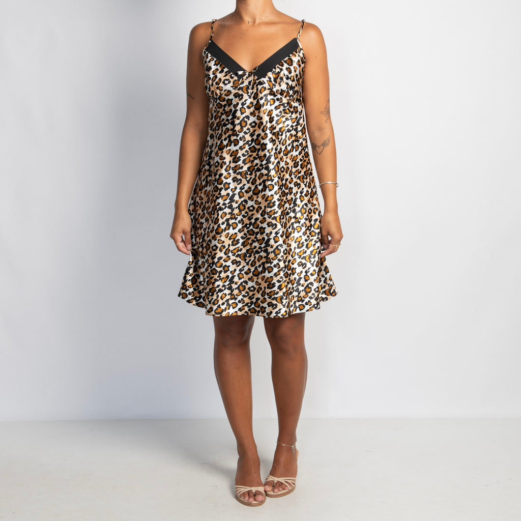 ANIMAL PRINT SATIN NIGHTIE