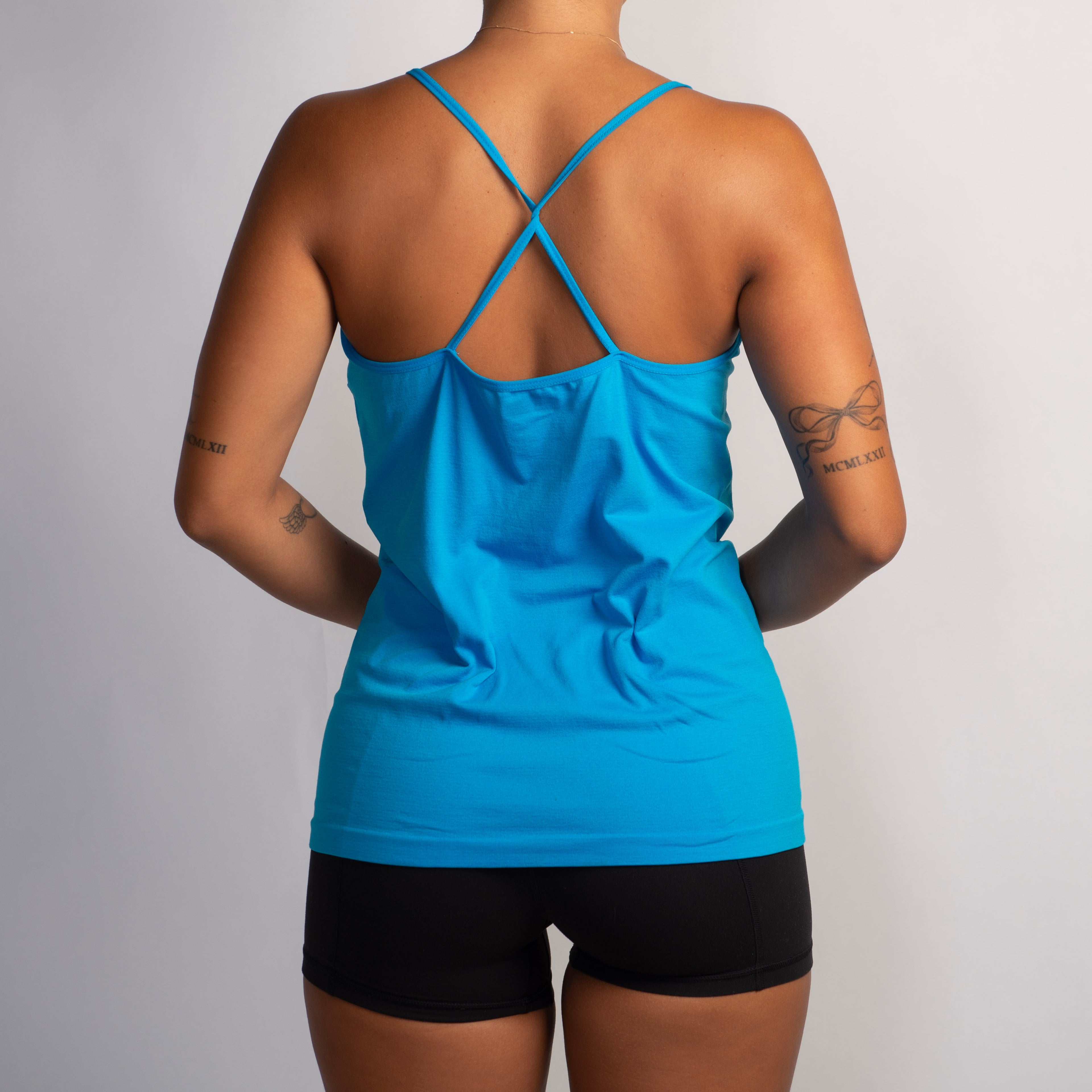 BLUE NYLON TANK TOP