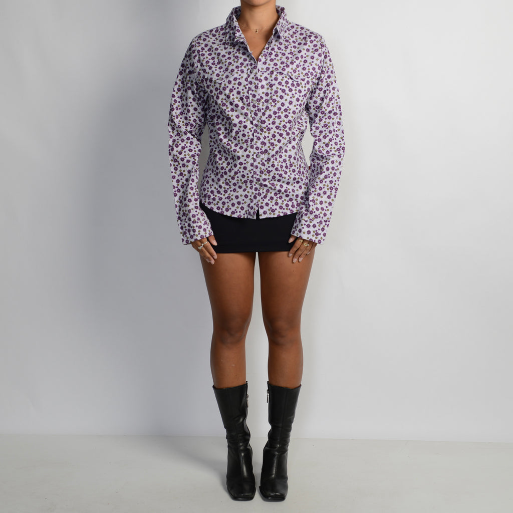 PURPLE FLORAL BLOUSE