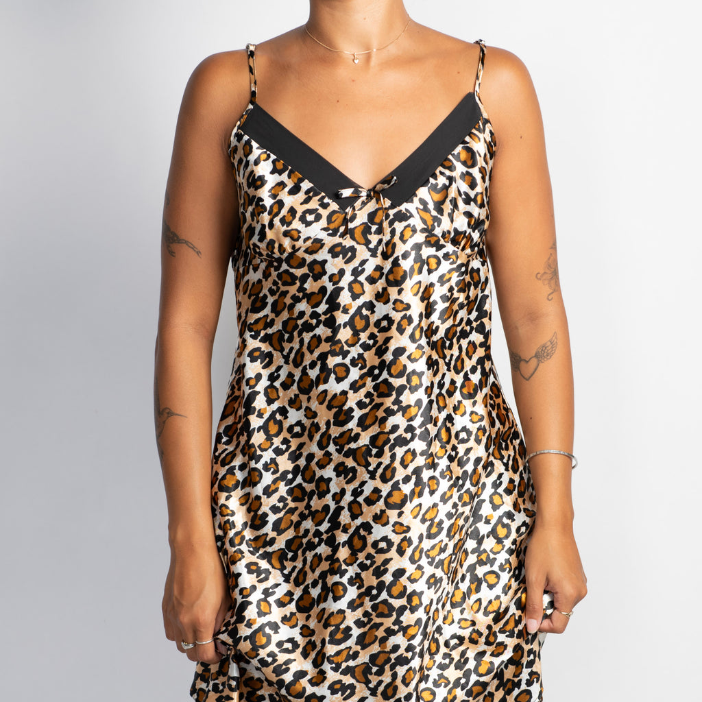 ANIMAL PRINT SATIN NIGHTIE