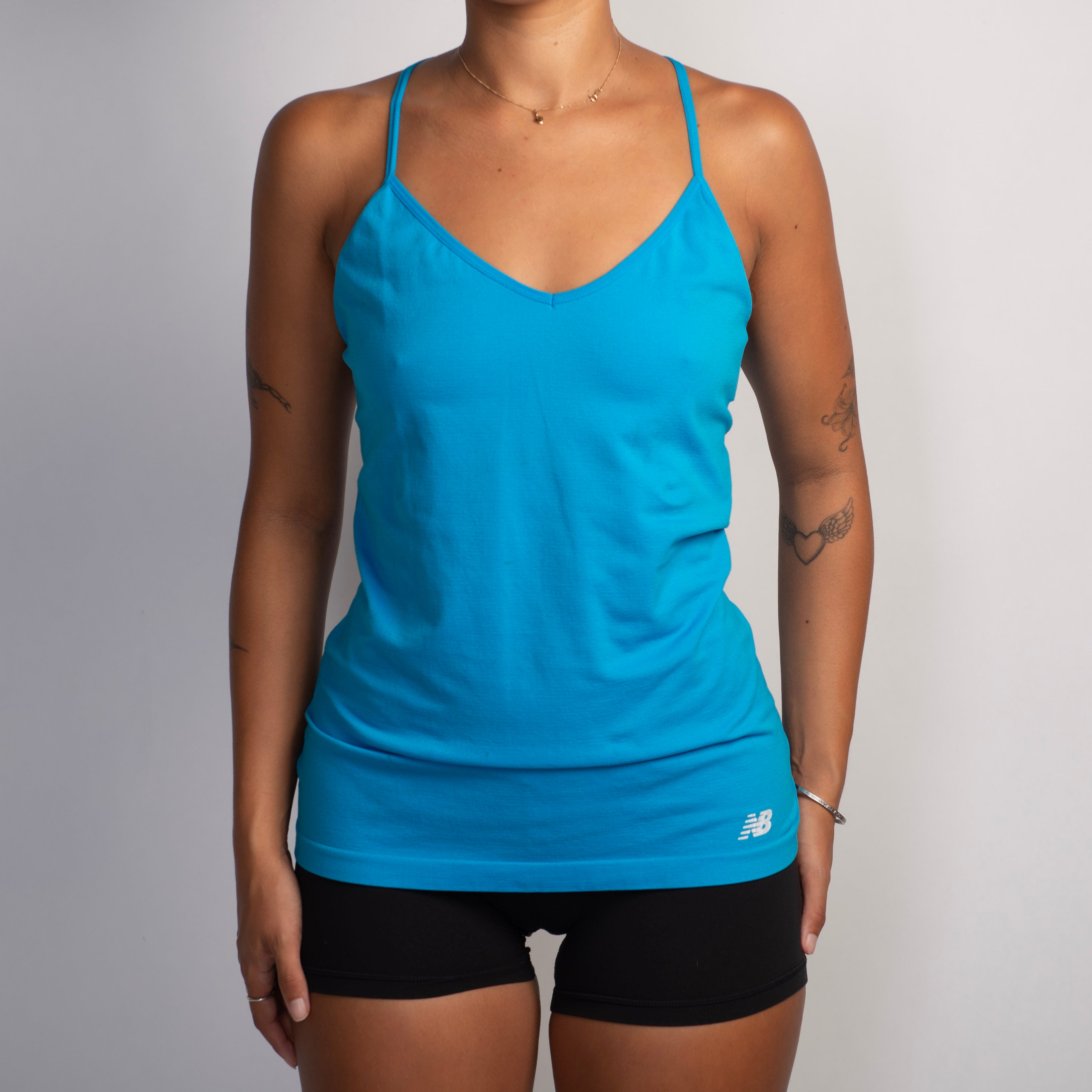 BLUE NYLON TANK TOP