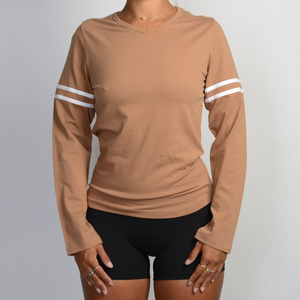 TAN LONG SLEEVE TOP