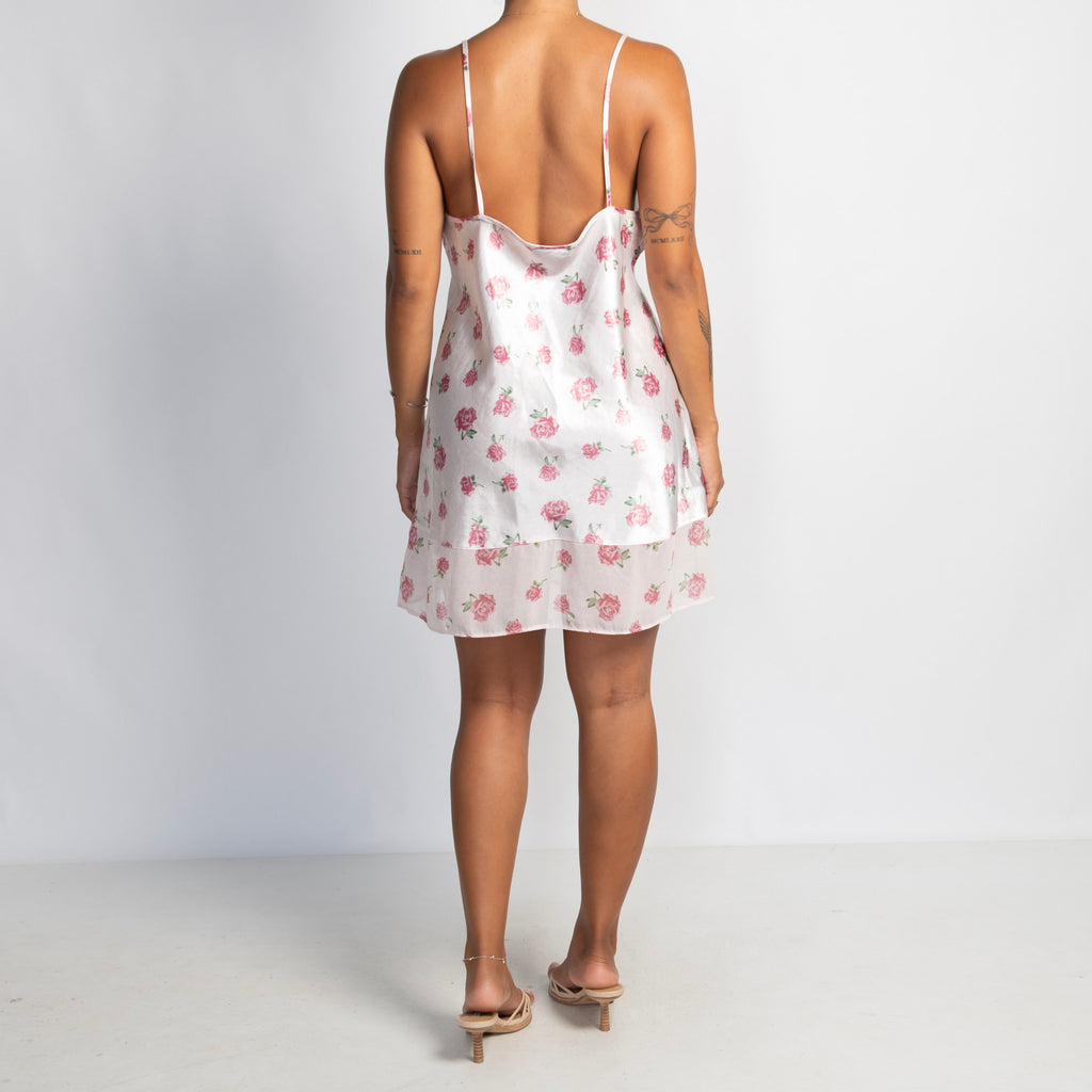 PINK ROSE SATIN CHEMISE